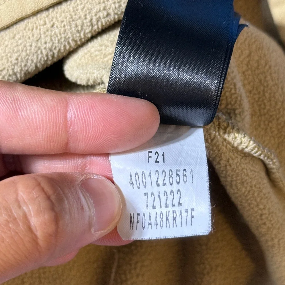Y2K The North Face 3XL Tan Brown Colorblock Quarter Zip Fleece Pullover